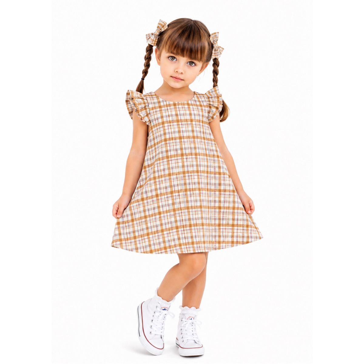 brown gingham dress toddler Handmade Girls Cotton – & Baby 1–2 Years PinCouture Endless Styling Possibilities — Bridesmaid Appointments for Everyone Shoe Size:40