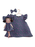Blossom dress and matching doll Alice - true fabric color