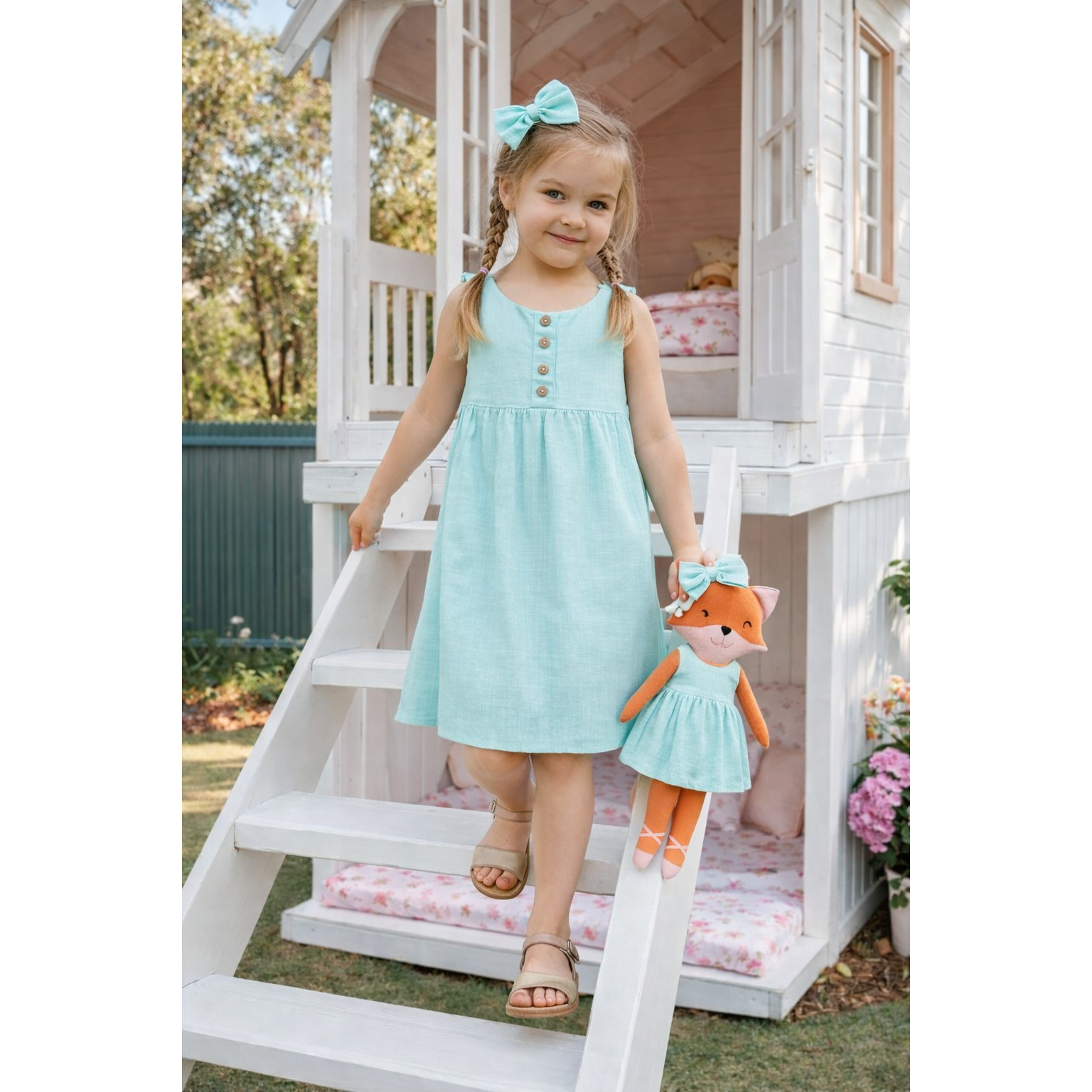 Classic Green Collection – Mrs. Fox Dress Set