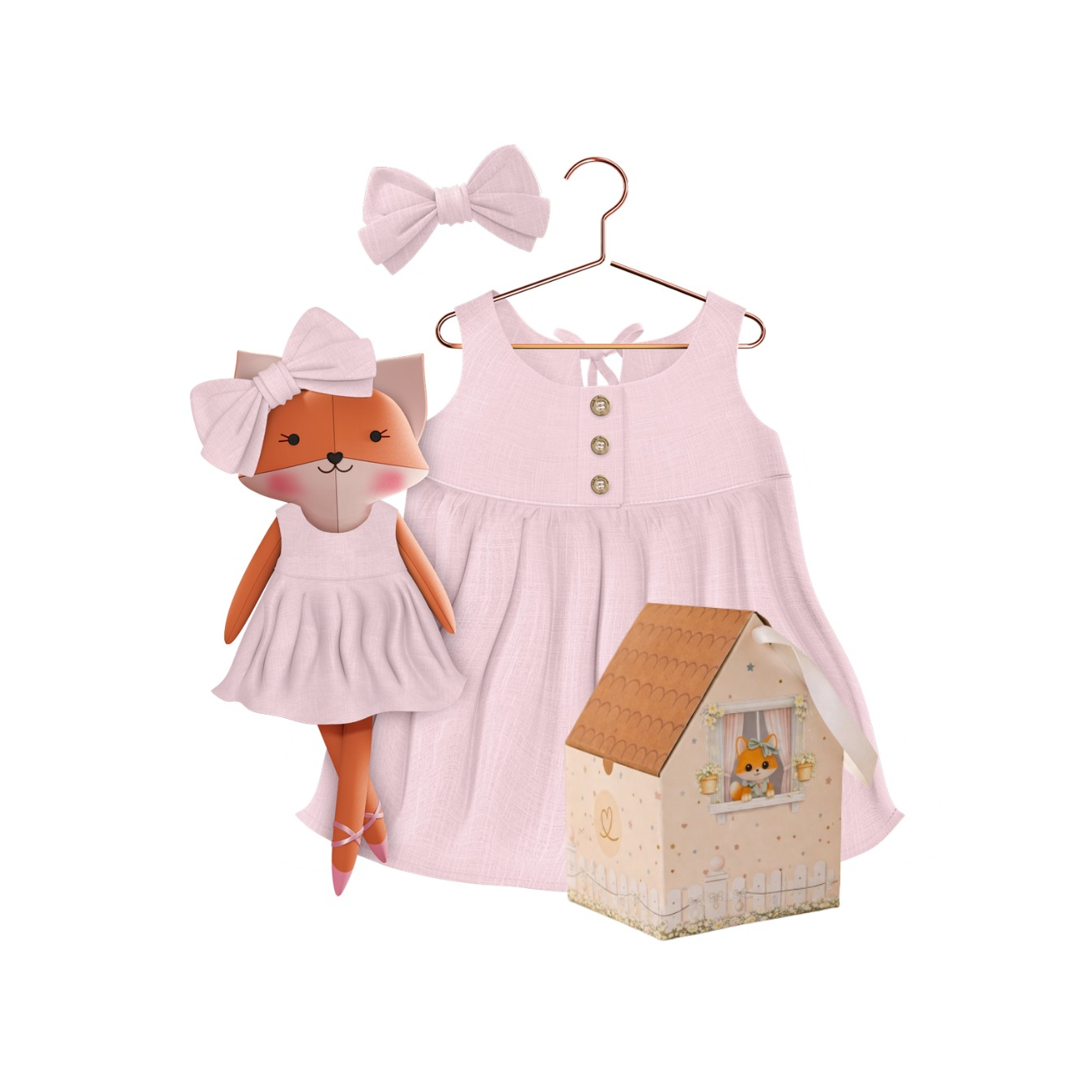 Classic Pink Collection – Mrs. Fox Dress Set