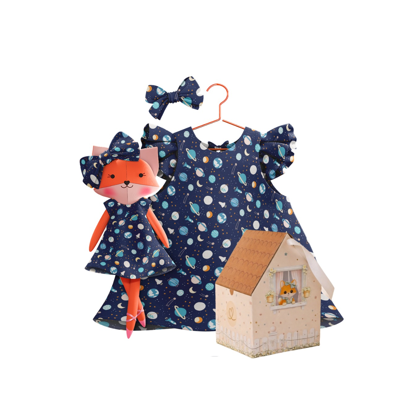 Space Collection – Mrs. Fox Dress Set