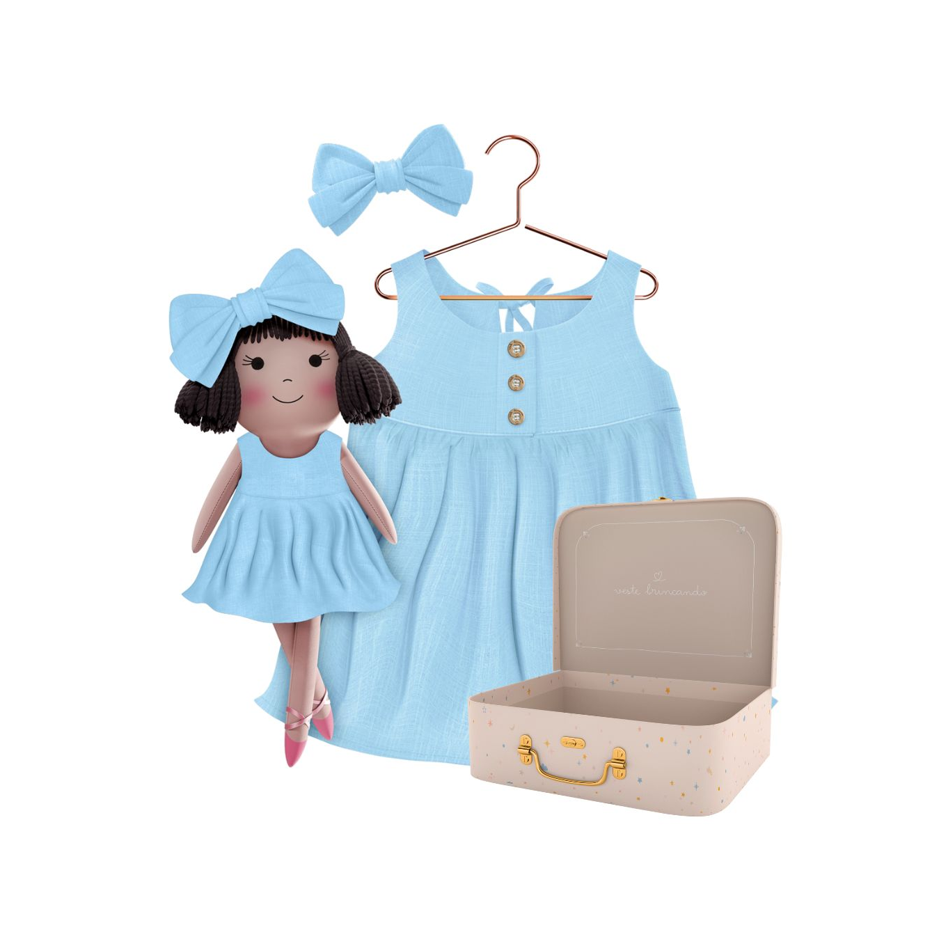 Classic Blue Collection – Alice Dress Set with Petit Case