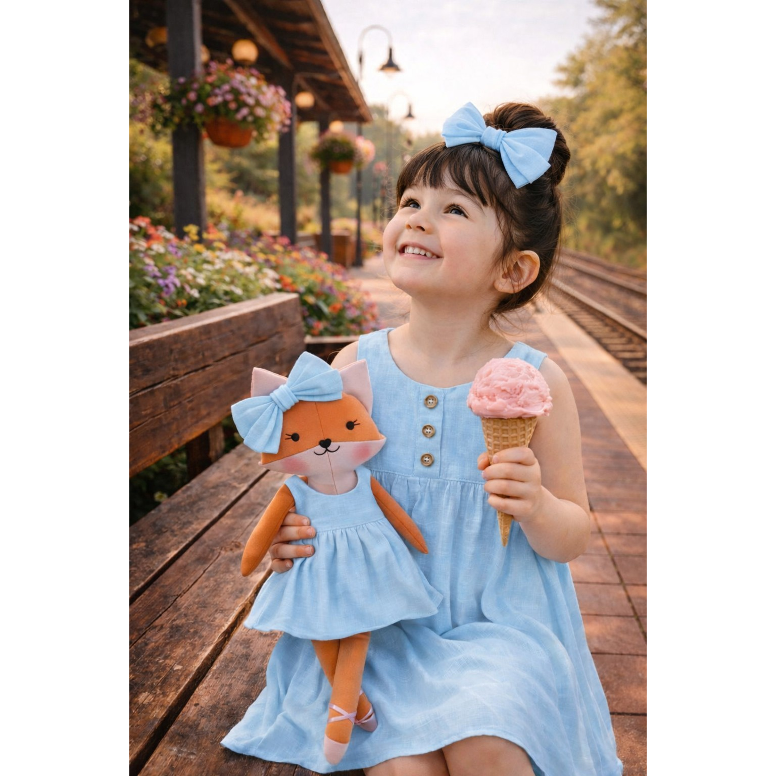 Classic Blue Collection – Mrs. Fox Dress Set