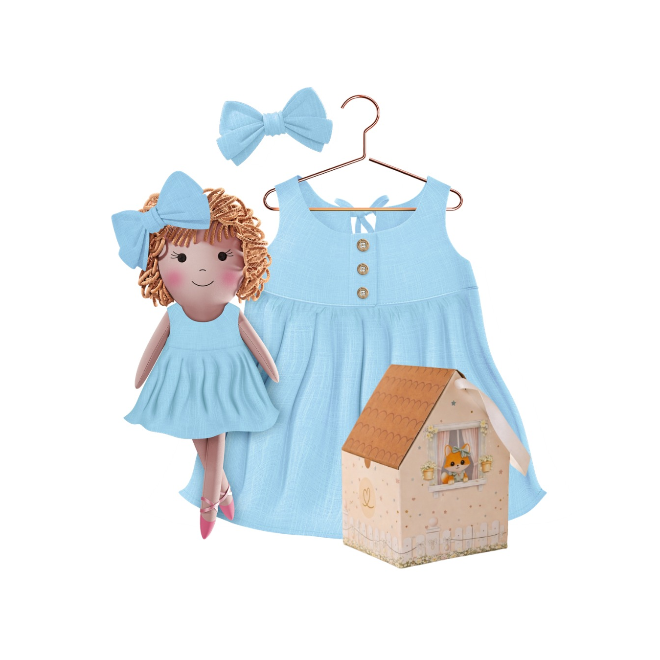 Classic Blue Collection – Aninha Dress Set