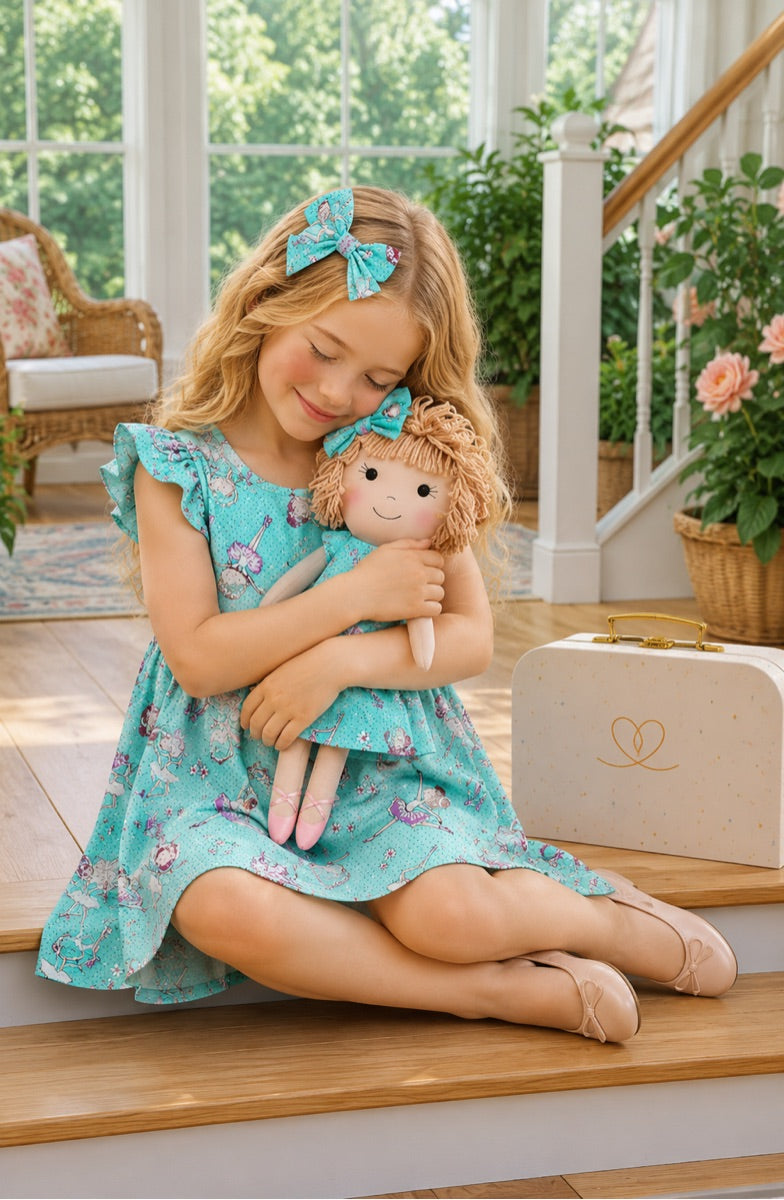 Girls Ballet Dress & Matching Doll Set with Petit Gift Case – Annie