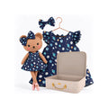 Girls Space dress set with Honey Bear cloth doll and Petit Case keepsake suitcase