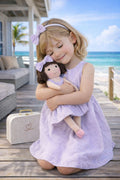 Girls Classic Lavender Dress & Matching Doll Set with Petit Case – Alice