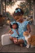 Girls Under the Sea Dress & Matching Doll Set with Petit Case – Bella