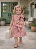 Girls Garden Dress & Matching Doll Set with Petit Case – Nellie