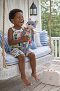 Boys Cars Romper & Matching Plush Toy with Petit Case – Mr. Fox