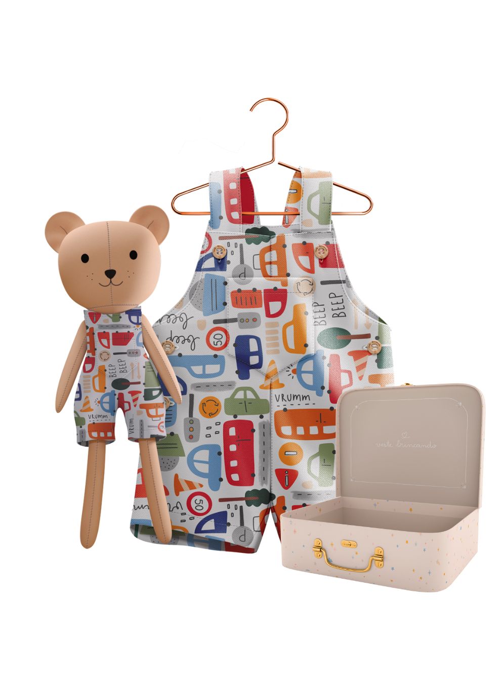 Teddy Bear plush toy with its Petit Case keepsake suitcase