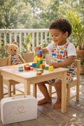 Boys Cars Romper & Matching Plush Toy with Petit Case – Teddy Bear