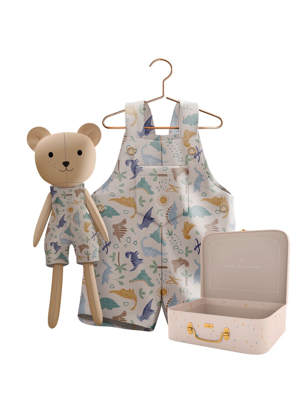 Teddy Bear plush toy with its Petit Case keepsake suitcase