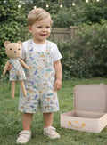 Boys Dino Romper & Matching Plush Toy with Petit Case – Teddy Bear