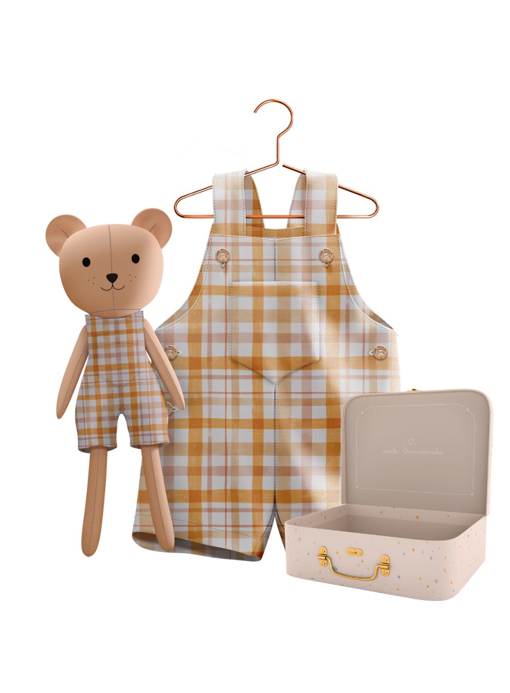 Teddy Bear plush toy with its Petit Case keepsake suitcase